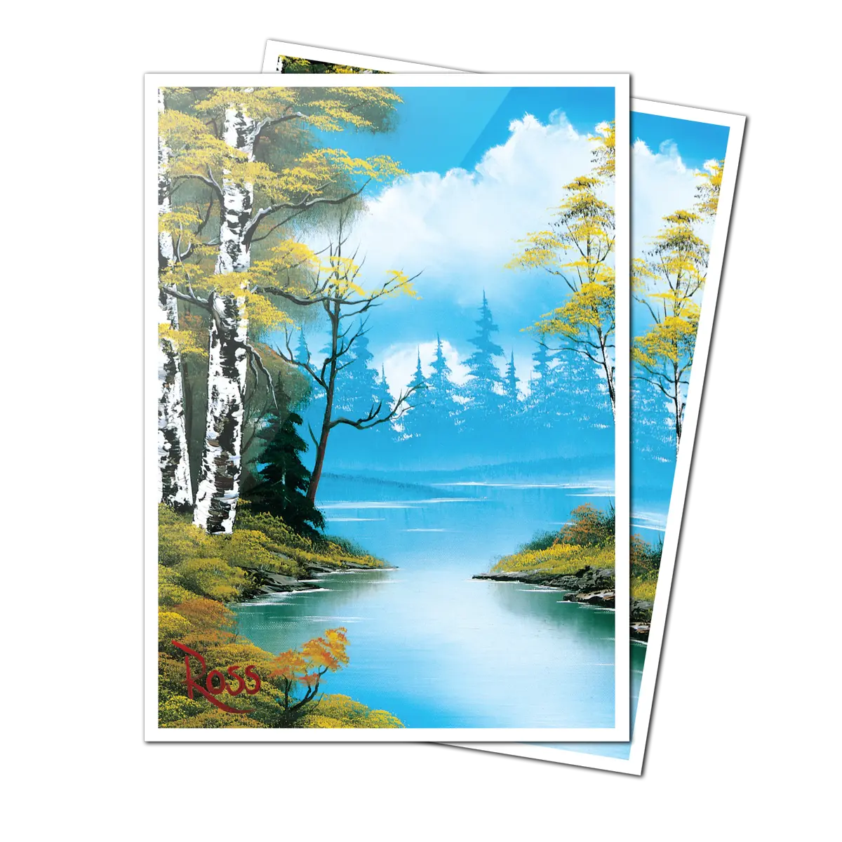 Ultra Pro - Bob Ross Lakeside Path 105ct APEX™ Deck Protector Sleeves Ultra Pro - Bob Ross Lakeside Path 105ct APEX™ Deck Protector Sleeves