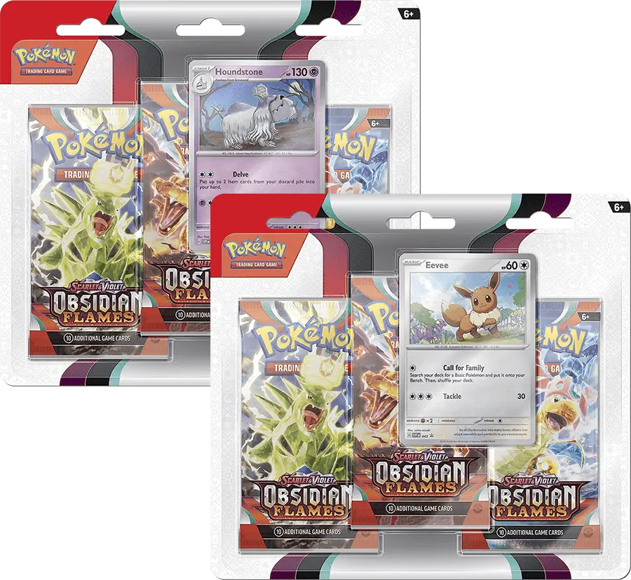 Pokémon TCG: Obsidian Flames (SV3) - 3er Blister (EN) Pokémon TCG: Obsidian Flames (SV3) - 3er Blister (EN)