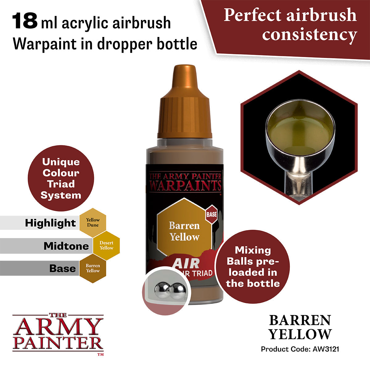 The Army Painter - Barren Yellow - Warpaints Air