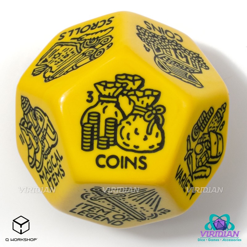 Q Workshop | Yellow & Black | Treasure Generator Die