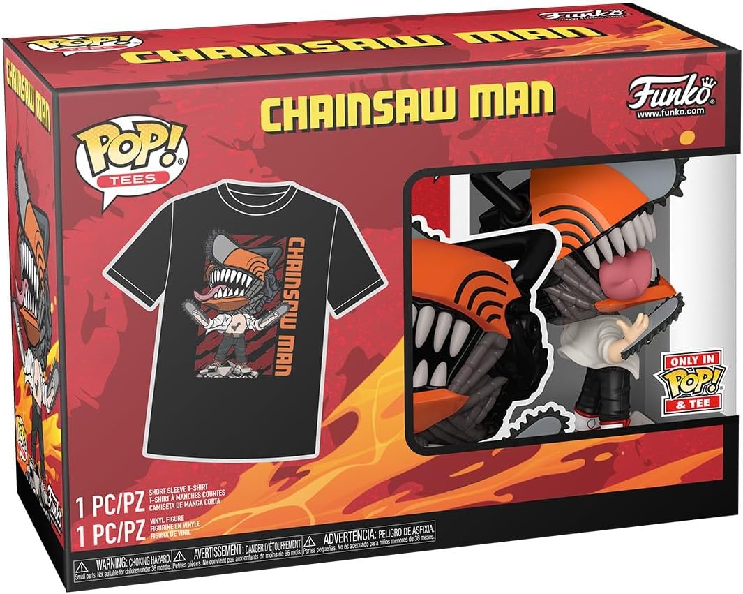 POP! Tee: Chainsaw Man Leaping - M