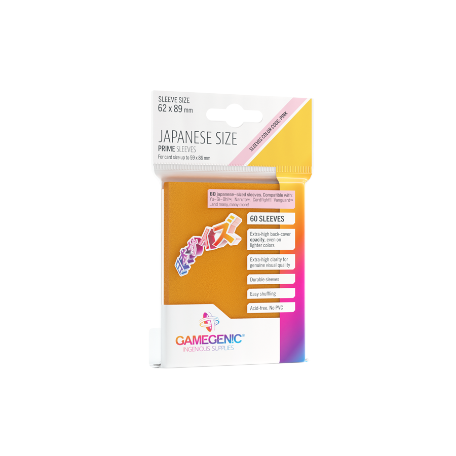 Gamegenic - Japanese Sized Sleeves - Orange (60 Stück)