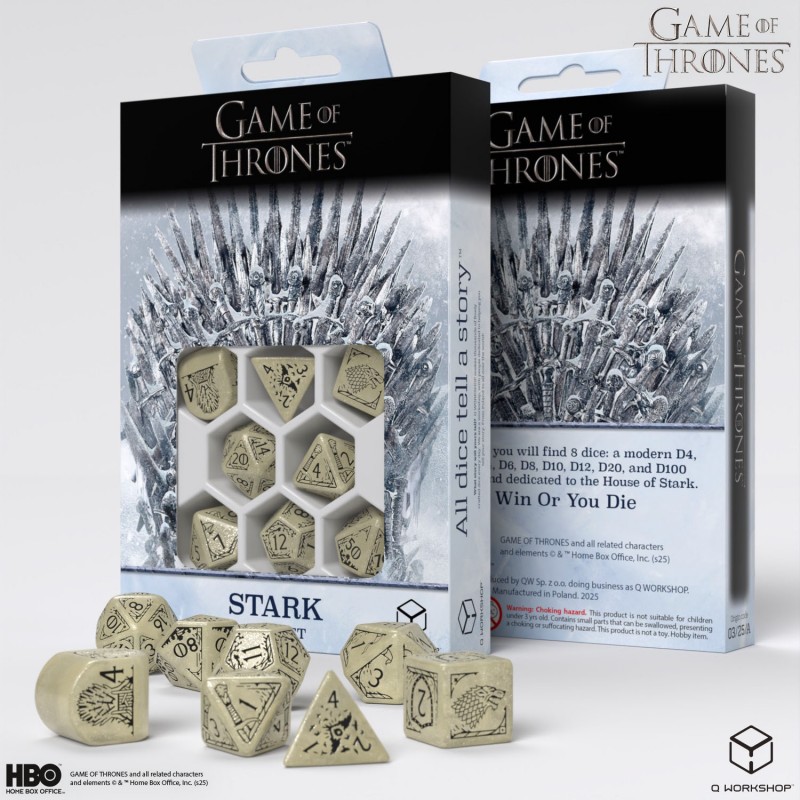 Q Workshop | Stark | Game Of Thrones Dice Set