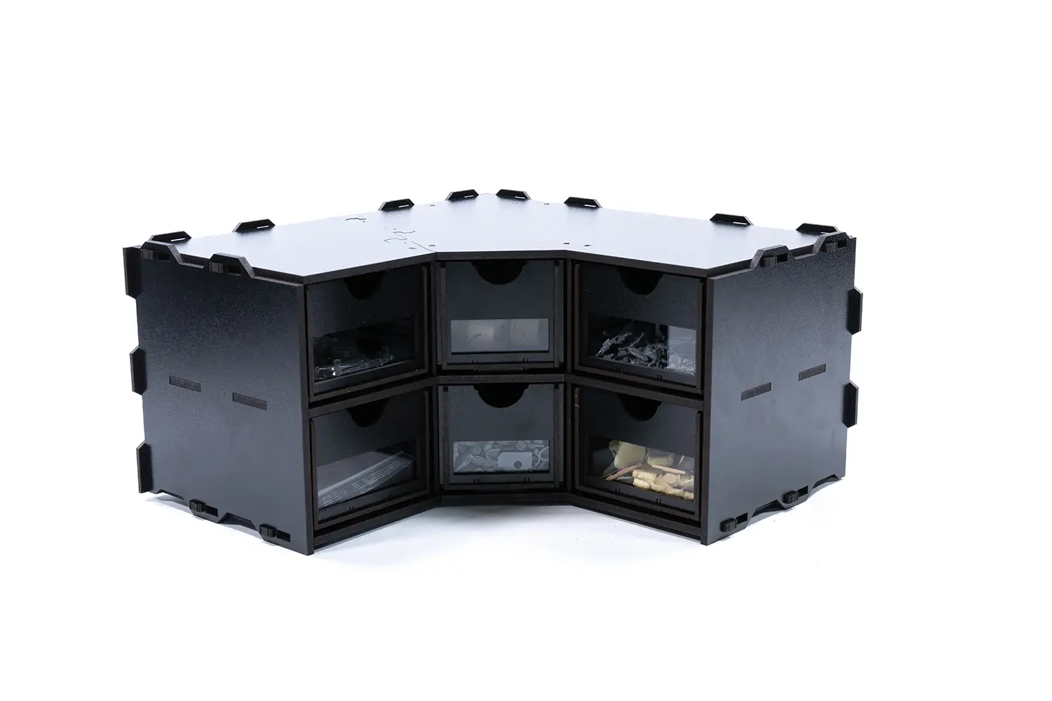 Kraken Wargames | Eckteil mit Schubladen | Black Rack
