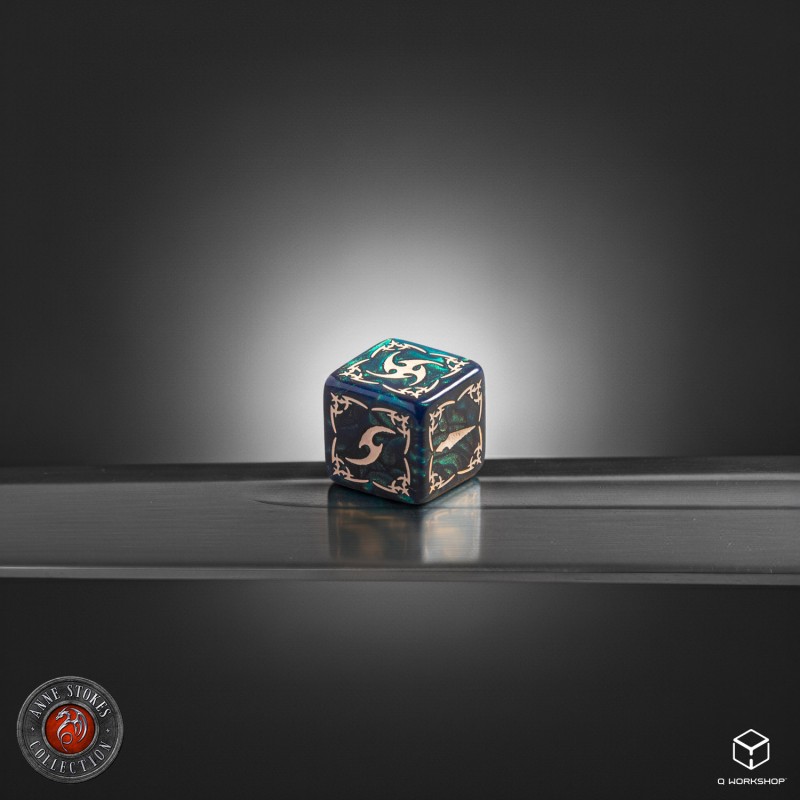 Q Workshop | Blue-Green & Beige | Tribal Dice Set