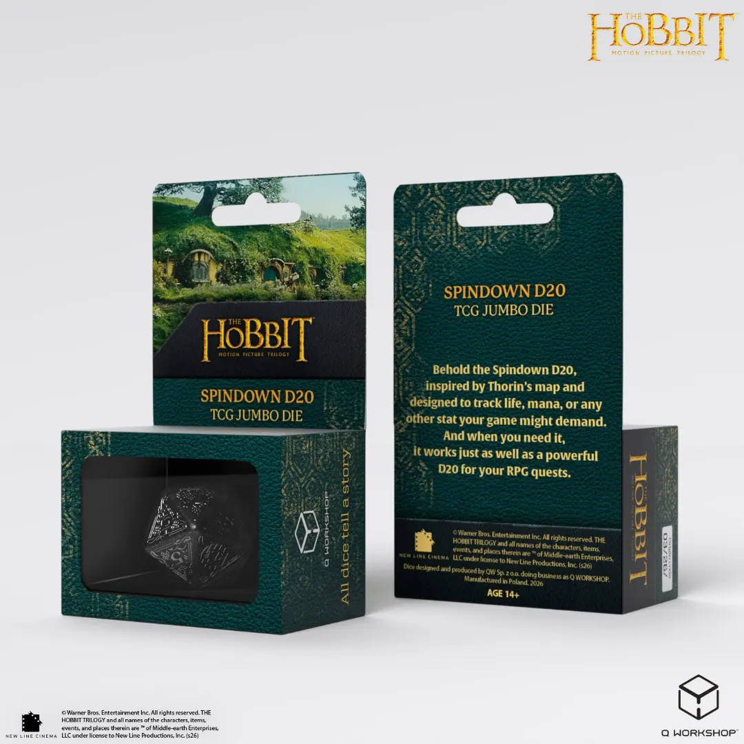 Q Workshop | Umbral TCG Jumbo Die | The Hobbit Spindown D20