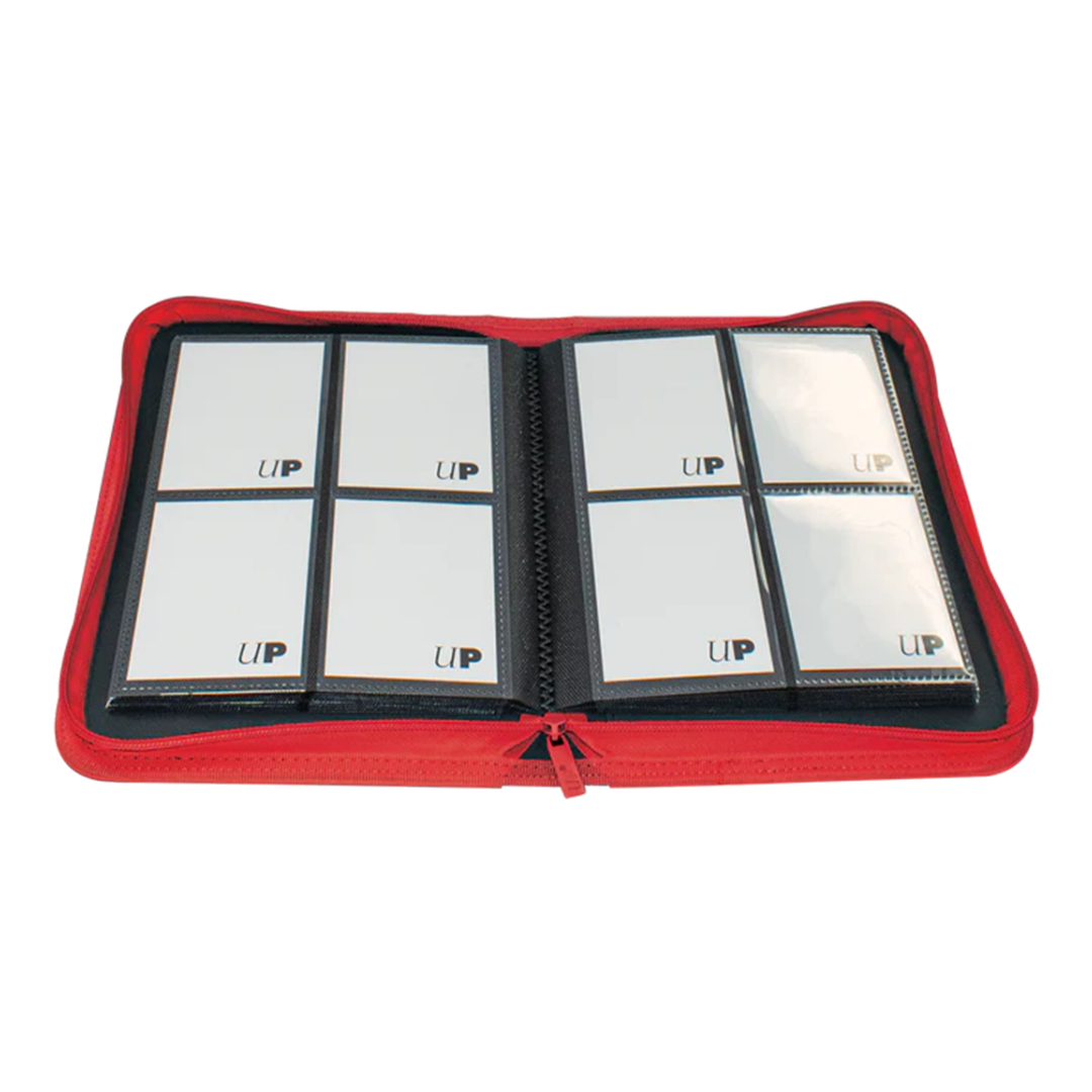 Ultra Pro | Vivid - Red | 4-Pocket Zippered PRO-Binder