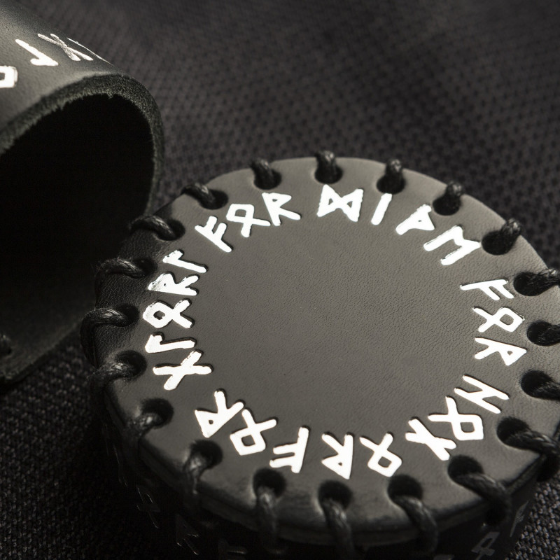 Q Workshop | Runic | Black Leather Dice Cup