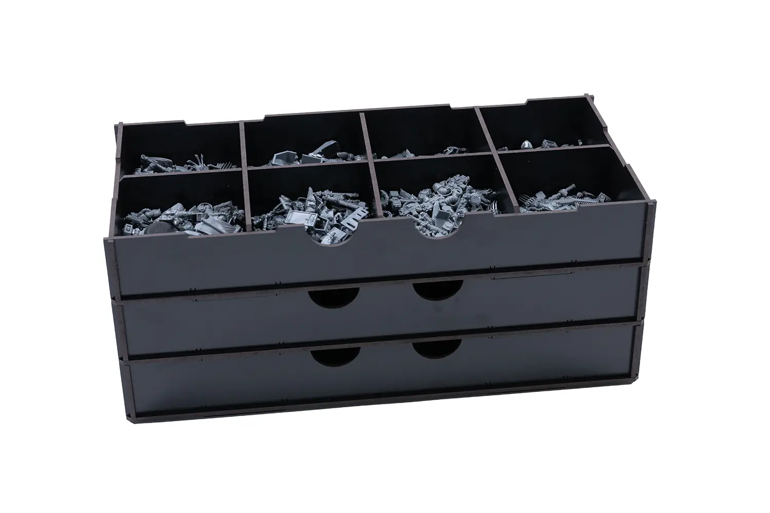 Kraken Wargames | Schrank 3 lange Schubladen | Black Rack