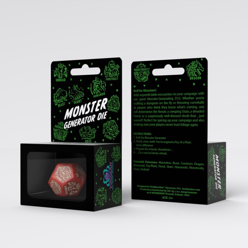 Q Workshop | Red & Beige | Monster Generator Die