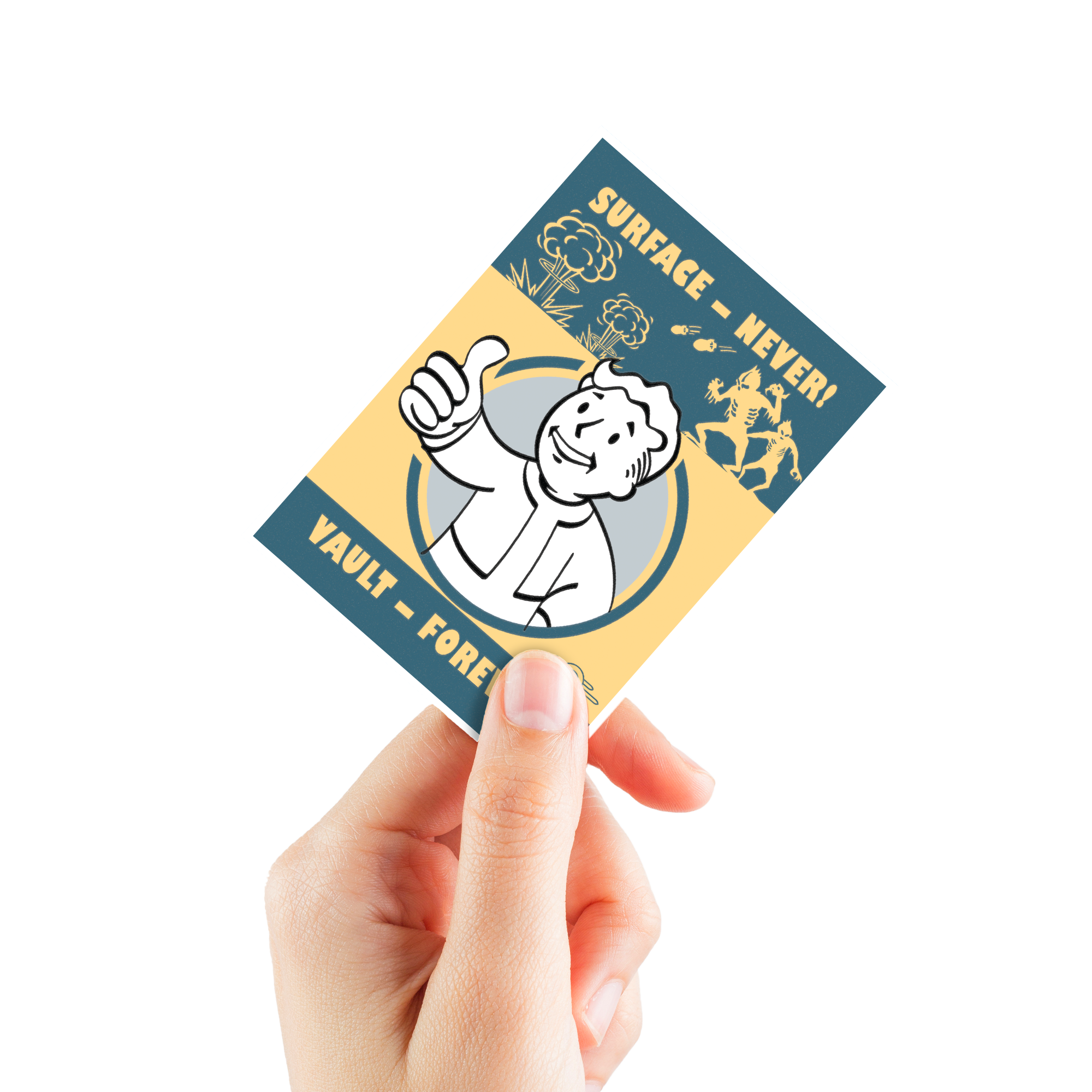 Ultra Pro | Fallout |  Vault Boy - Surface - Never! Vault - Forever! 105ct APEX DECK PROTECTOR Sleeves