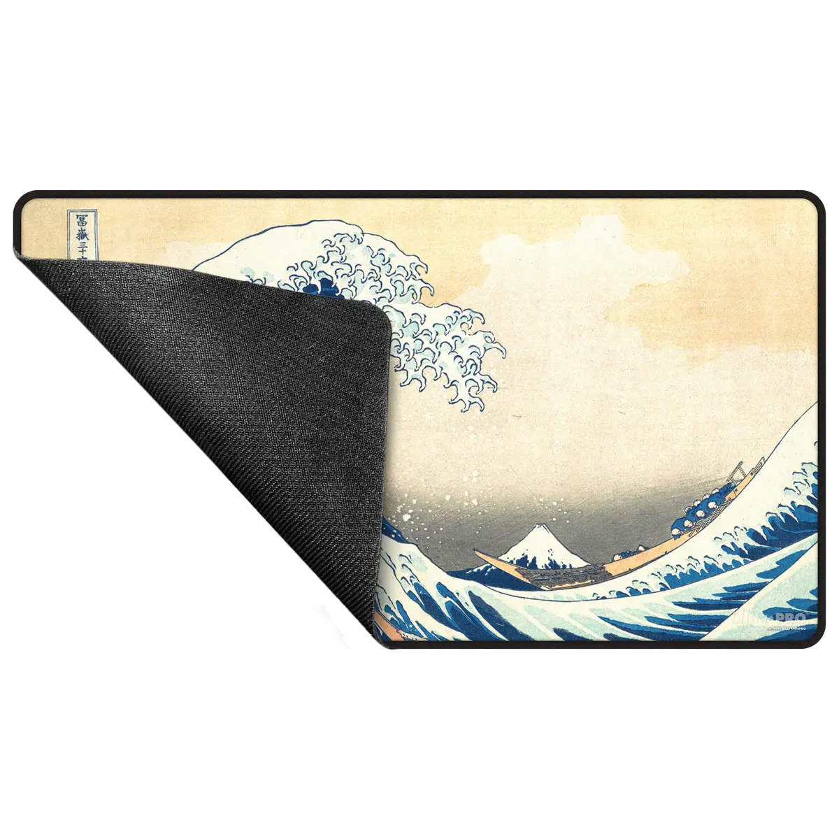 Ultra Pro - The Great Wave off Kanagawa Black Stitched Playmat Ultra Pro - The Great Wave off Kanagawa Black Stitched Playmat