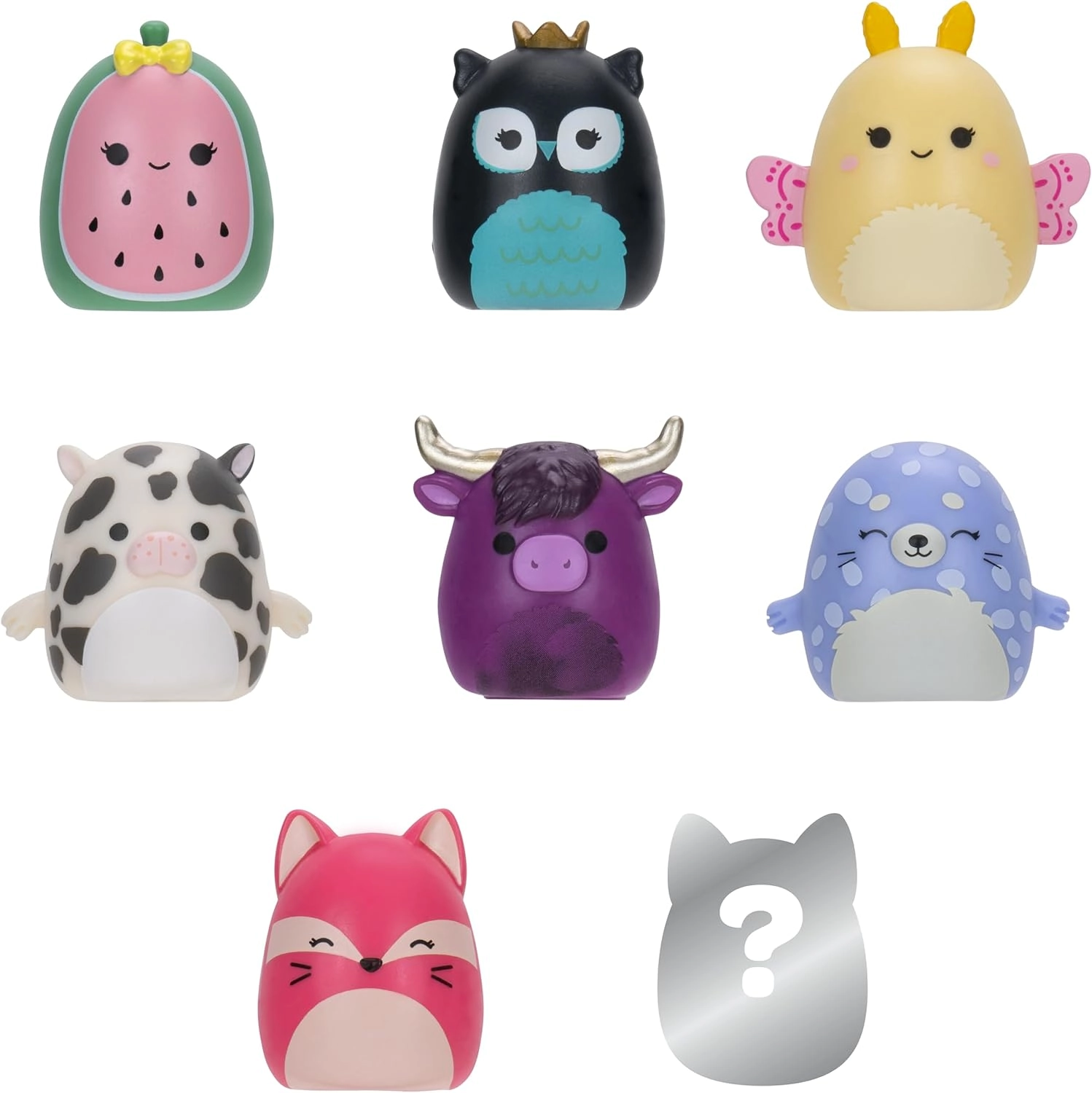 Jazwares | Squish-a-Longs Mini-Squish & Zubehör Wave 2 | Mini-Squish 8er-Pack Style 4