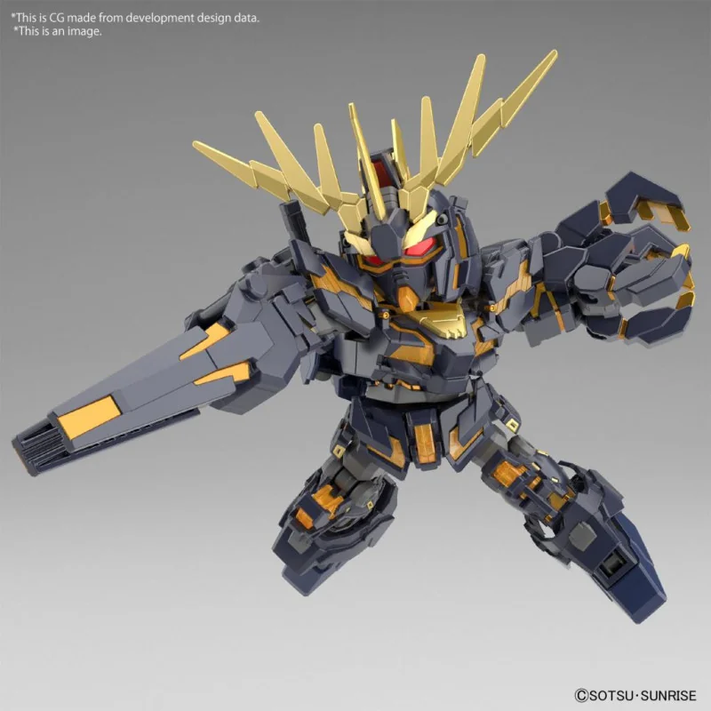 Bandai | SD Gundam Unicorn 02 Banshee (Destroy) & Norn Parts | Mobile Suit Gundam (8cm)