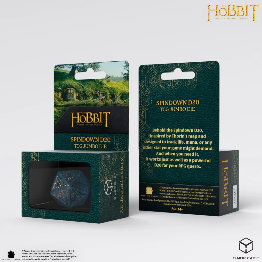 Q Workshop | Aether TCG Jumbo Die | The Hobbit Spindown D20