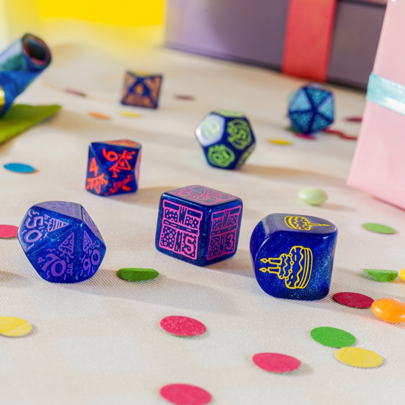 Q Workshop | Streamers | Happy Birthday Dice Set