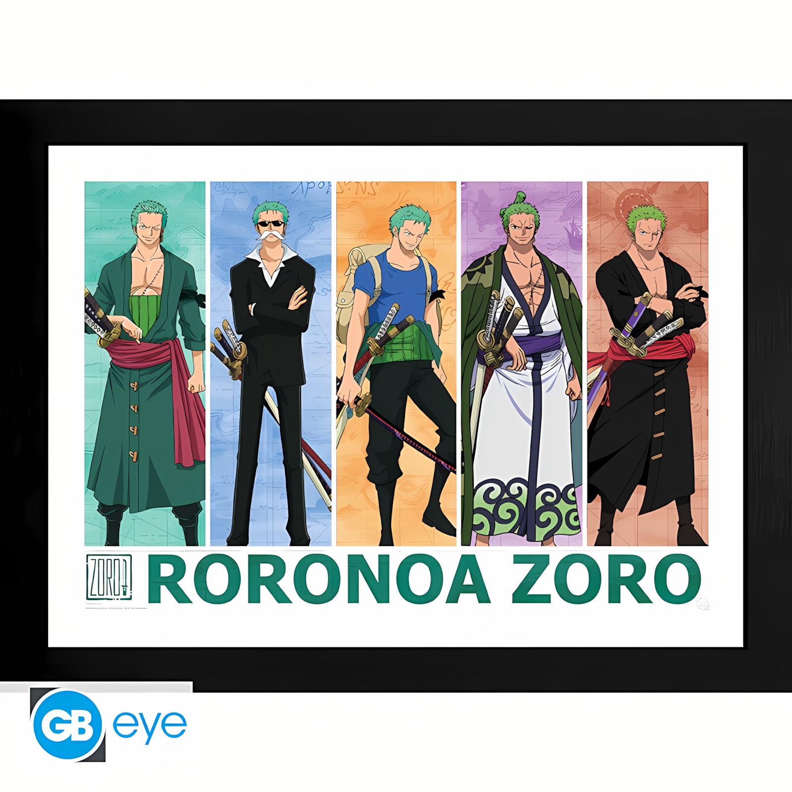 Abysse: One Piece - Framed Print (30 x 40cm) - Pirate Hunter Zoro