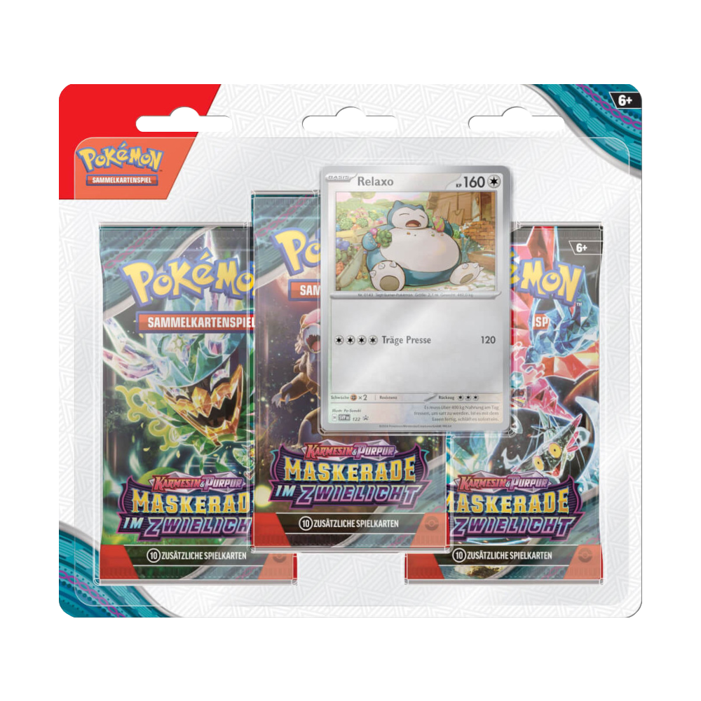 Pokémon TCG: Maskerade im Zwielicht (KP06) - 3er Blister Bundle (DE) Pokémon TCG: Maskerade im Zwielicht (KP06) - 3er Blister Bundle (DE)