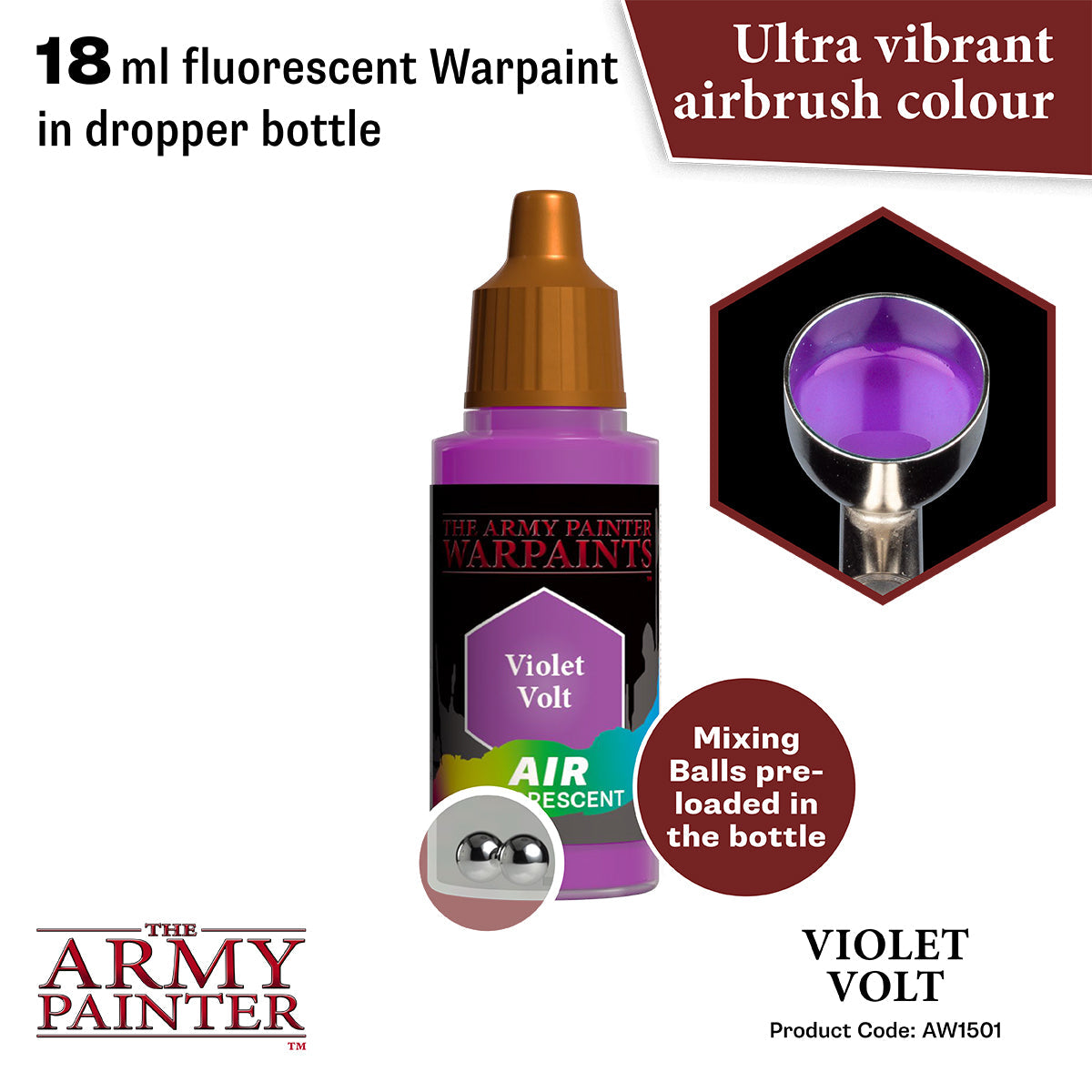 The Army Painter - Violet Volt - Warpaints Air Fluorescent