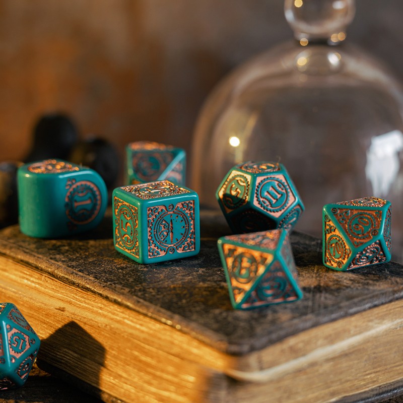 Q Workshop | Steampunk Clockwork - Nautical Apparatus | Modern Dice Set