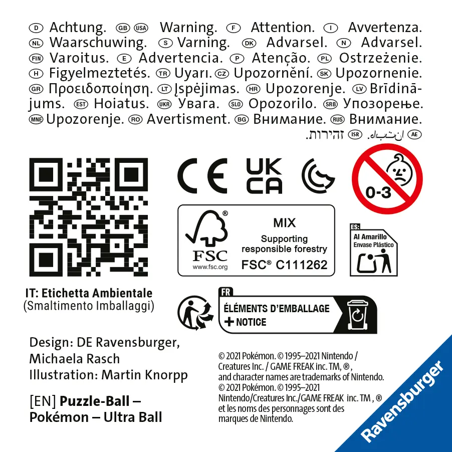 Ravensburger | Pokémon Hyperball-Ball | 3D Puzzle