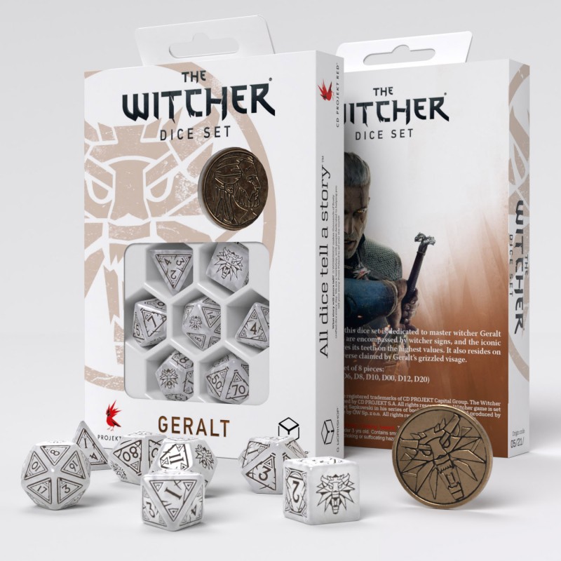 Q Workshop | Geralt - The White Wolf | The Witcher Dice Set