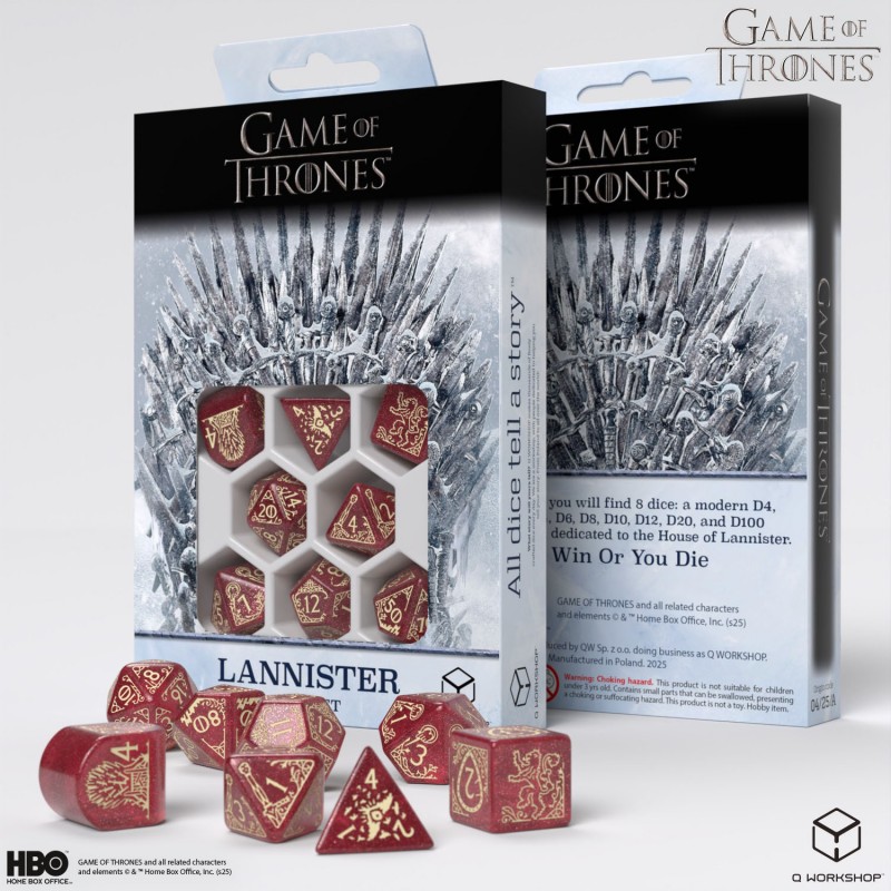 Q Workshop | Lannister | Game Of Thrones Dice Set
