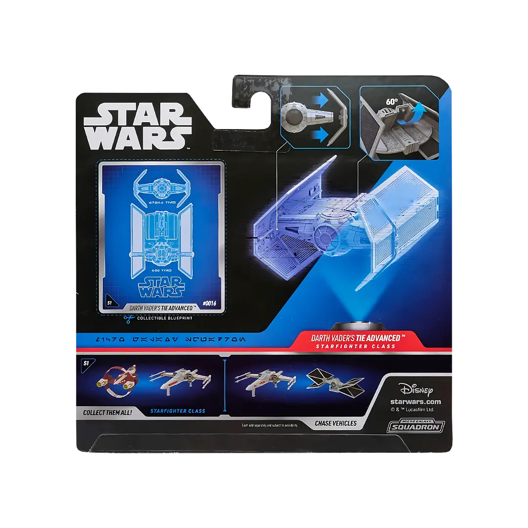 Jazwares: Star Wars - Darth Vader TIE Advanced - Raumschiff 13cm (inklusive 1er Spielfigur)