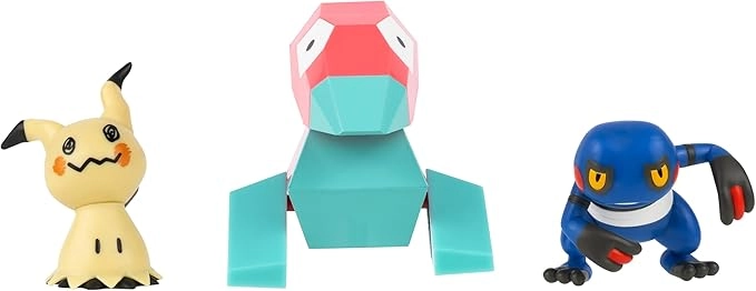Jazwares: Pokémon Battle Figure Set - Croagunk, Mimikyu & Porygon