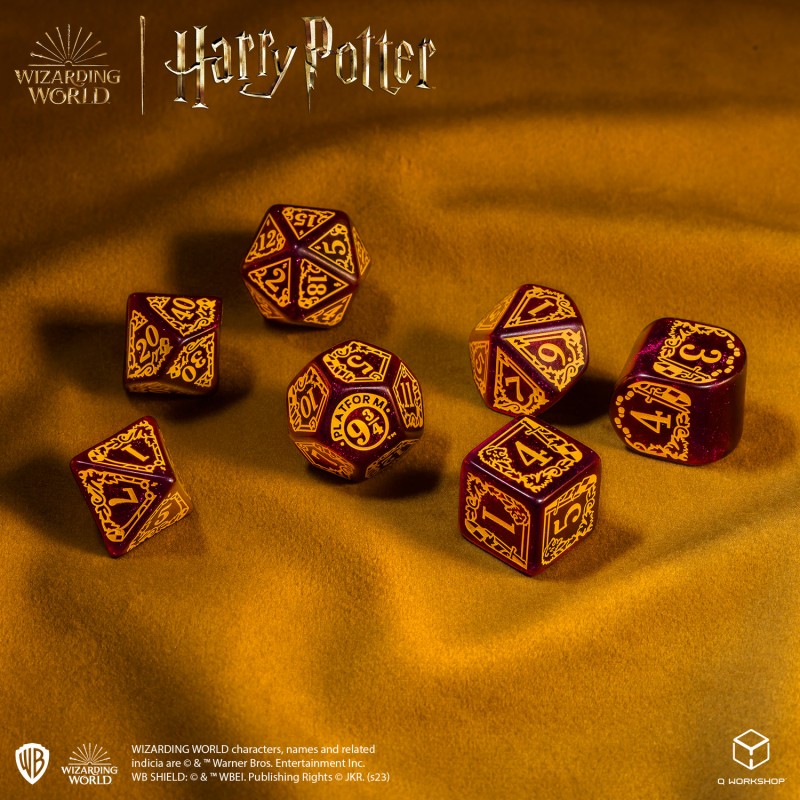 Q Workshop | Gryffindor | Harry Potter Modern Dice Set