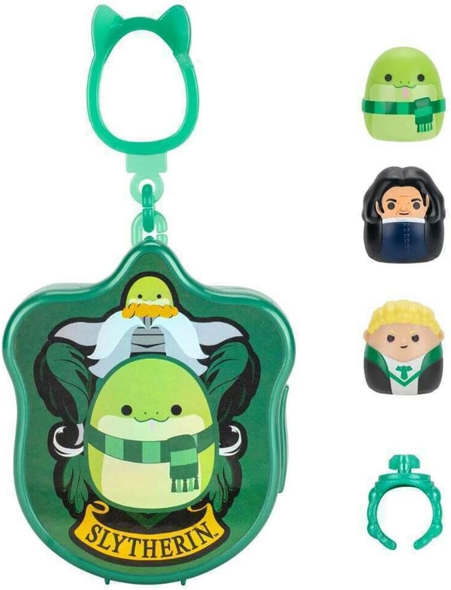 Jazwares | Squish-a-Longs Mystery Harry Potter Schlüsselanhänger-Clips | 12er Pack Thekendisplay