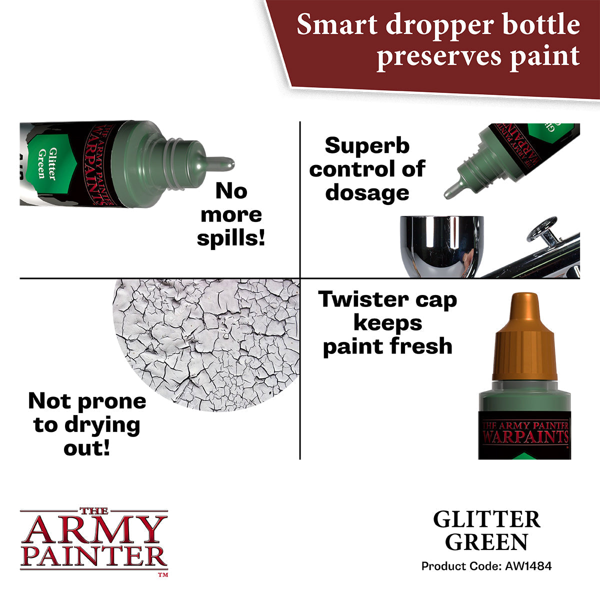 The Army Painter - Glitter Green - Warpaints Air Metallics