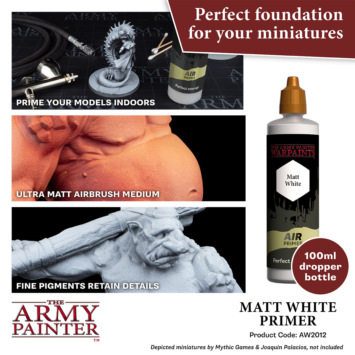 The Army Painter - Matt White Primer 100ml - Warpaints Air