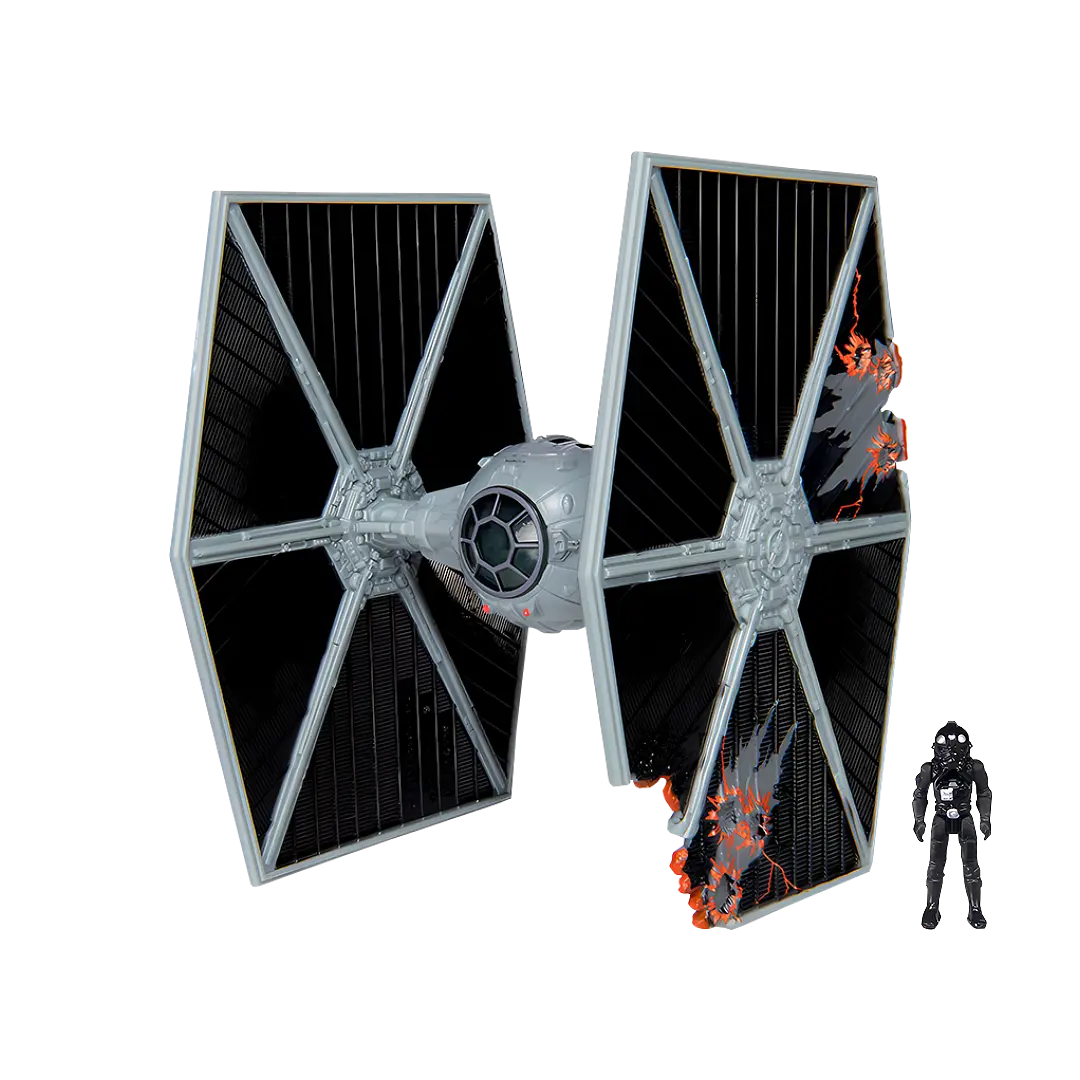 Jazwares: Star Wars - TIE Fighter Schwarz - Raumschiff 8cm (inklusive 1er Spielfigur)