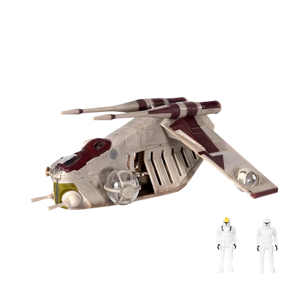 Jazwares: Star Wars - Low Altitude Assault Transport (LAAT) - Raumschiff 18cm (inklusive 2 Spielfiguren)