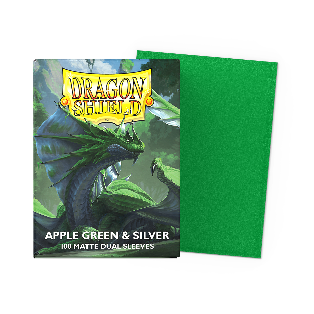 Dragon Shield | Applegreen & Silver | Matte Dual Sleeves Standard Size