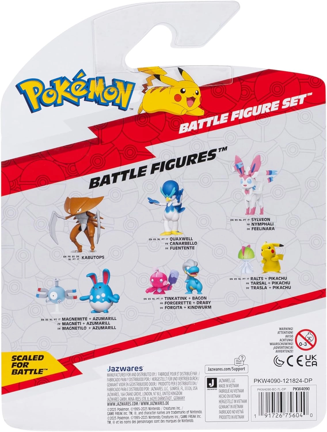 Jazwares: Pokémon Battle Figure Set - Pikachu, Zorua & Magikarp
