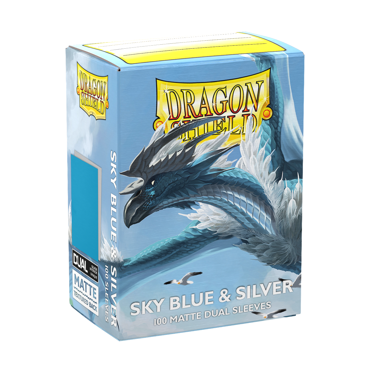 Dragon Shield | Sky Blue & Silver | Matte Dual Sleeves Standard Size