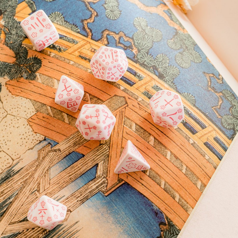 Q Workshop | Cherry Blossoms Petals | Japanese Dice Set