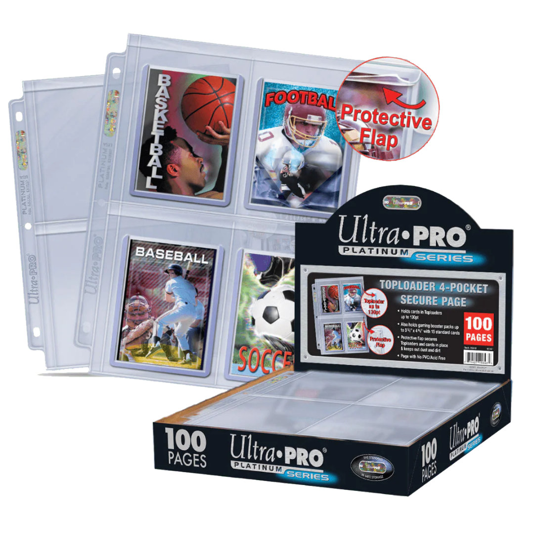 Ultra Pro | Premium Series | 4-Pocket Secure Pages für Toploader (100ct)