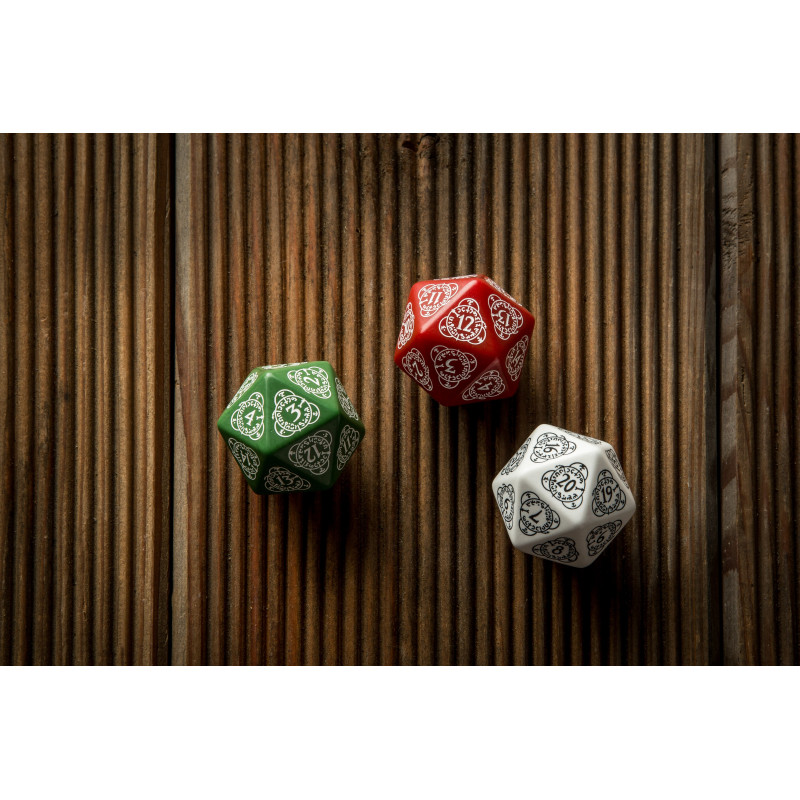 Q Workshop | Red & White | D20 Level Counter Die