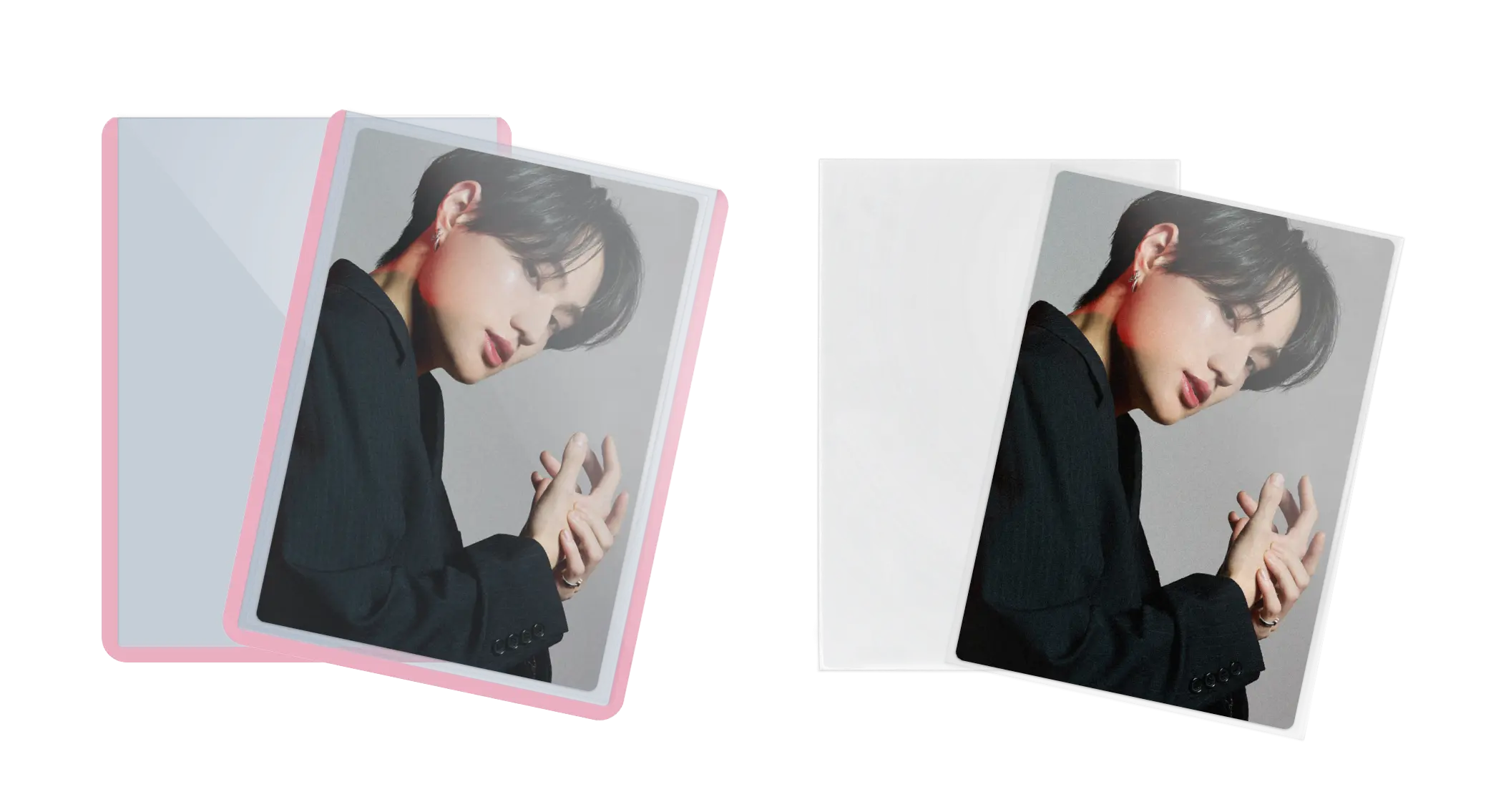 Ultra Pro | Fingerheart Blush POPLOADER | Photocard Protector and Sleeve Combo Pack (10 Pack)