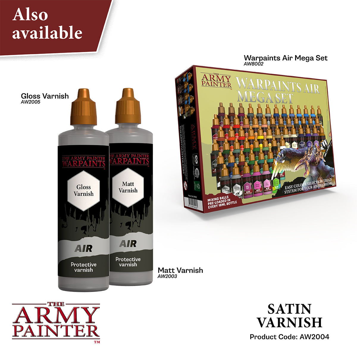 The Army Painter - Aegis Suit Satin Varnish 100ml - Warpaints Air