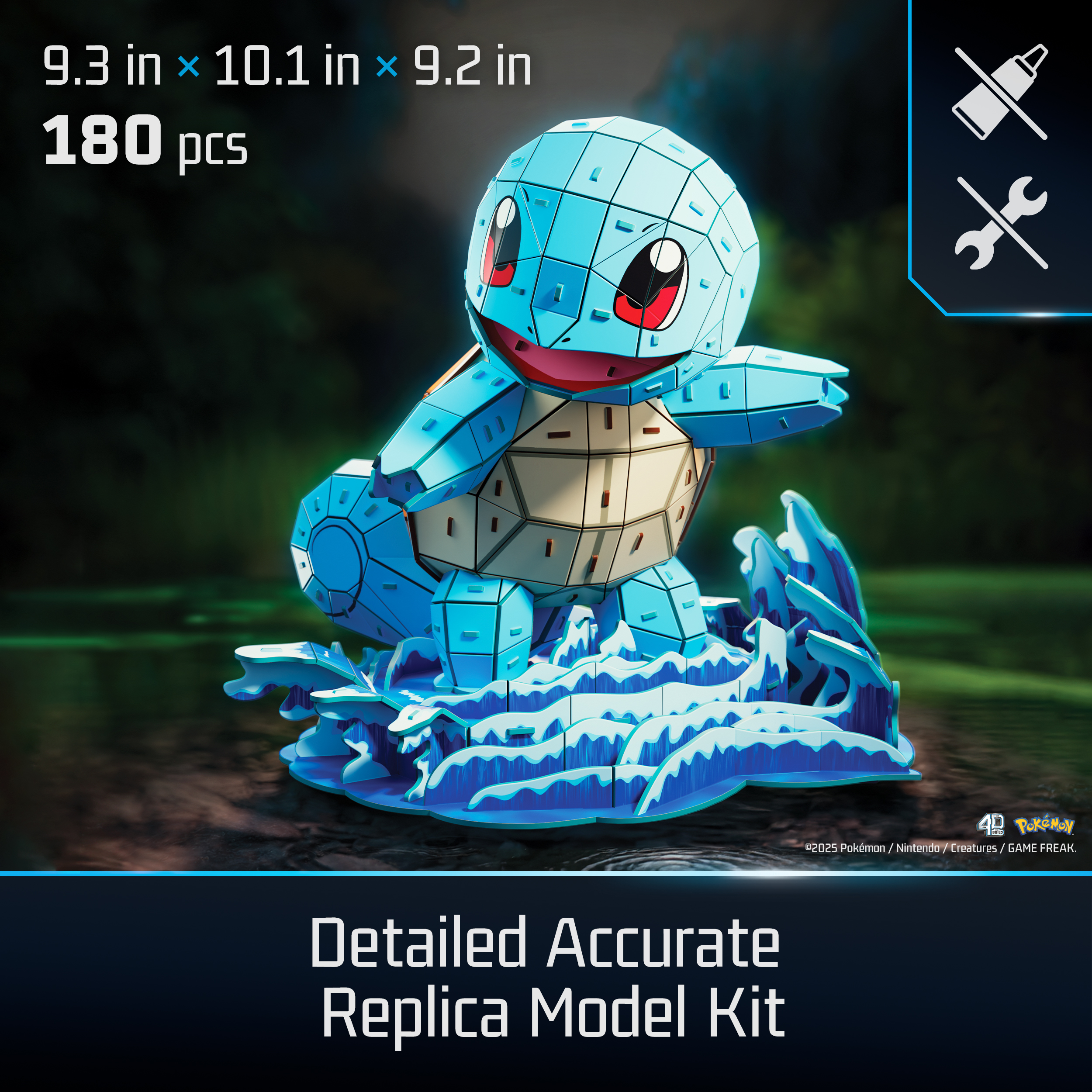 Spin Master | Schiggy 4D Build Puzzle | Pokémon