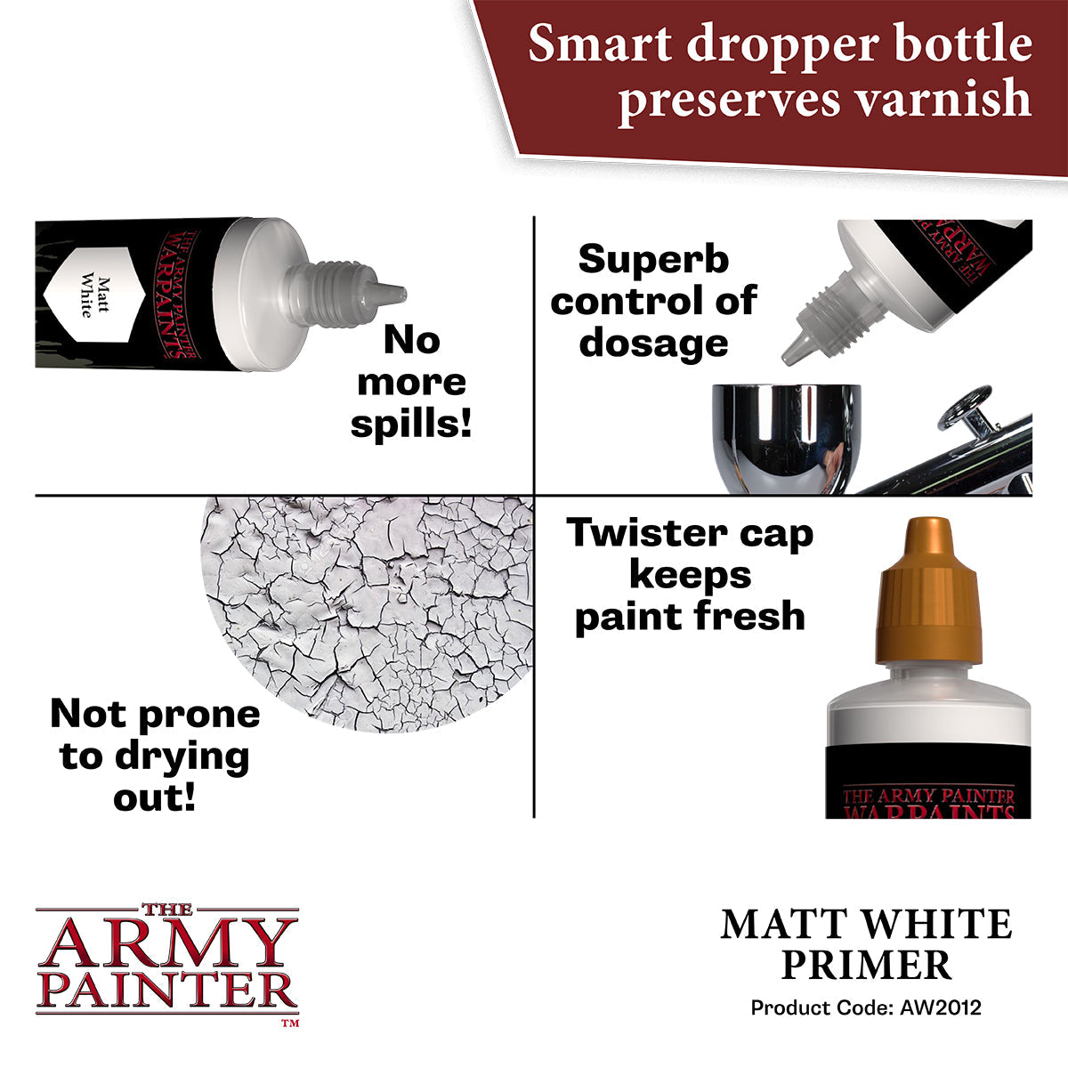 The Army Painter - Matt White Primer 100ml - Warpaints Air