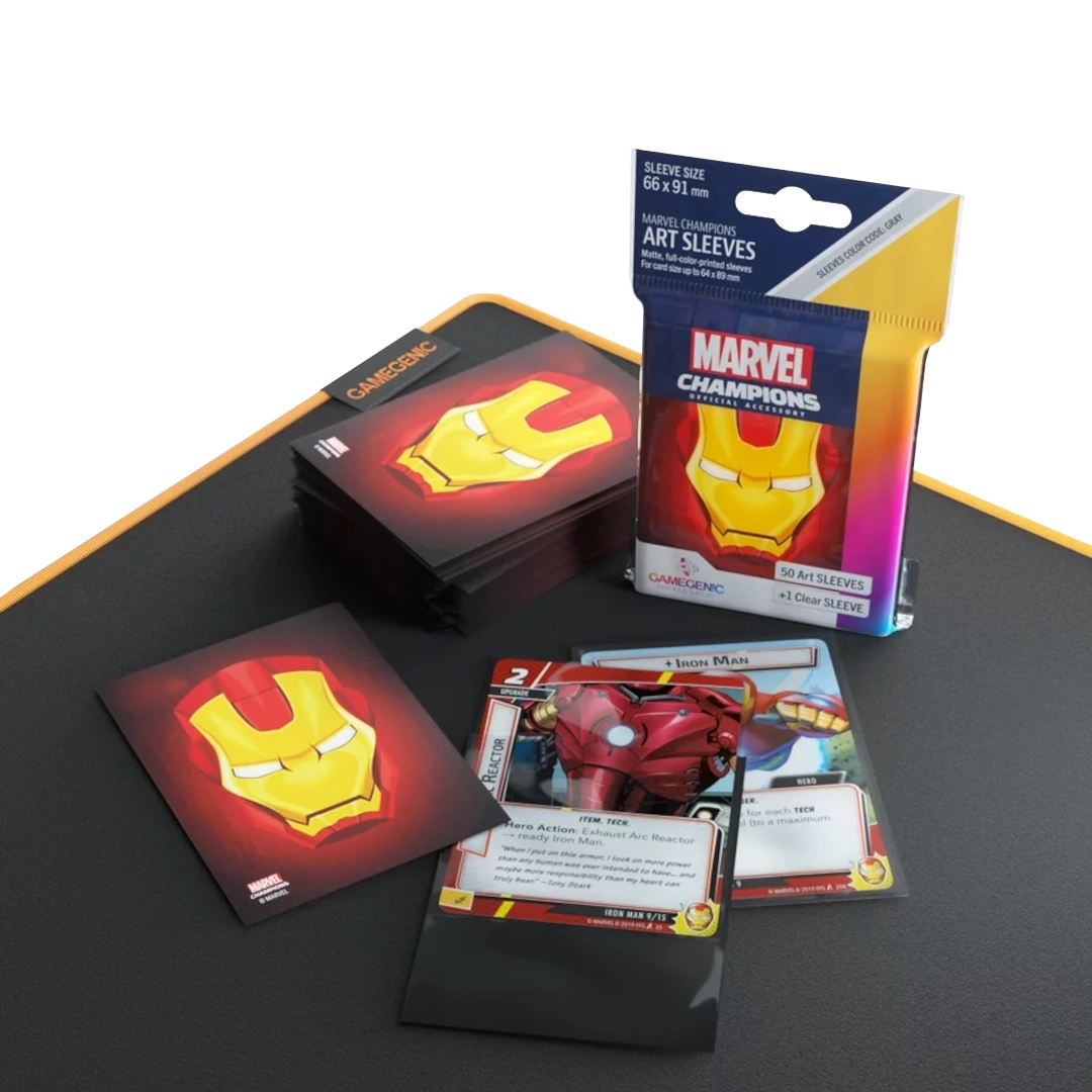 Gamegenic | Marvel Champions Sleeves | Iron Man (50+1)