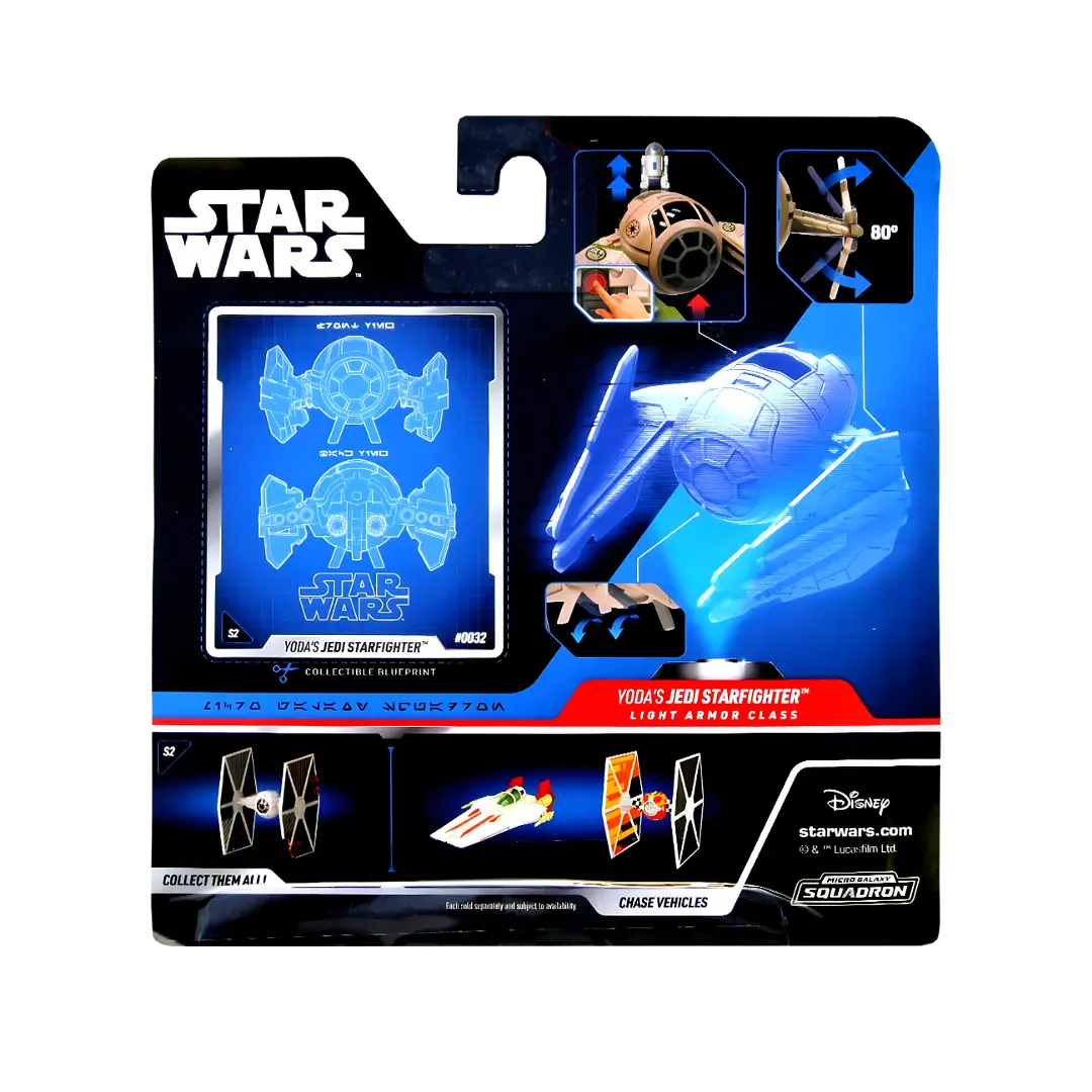 Jazwares: Star Wars - Jedi Starfighter Yoda - Raumschiff 8cm (inklusive 2 Spielfiguren)