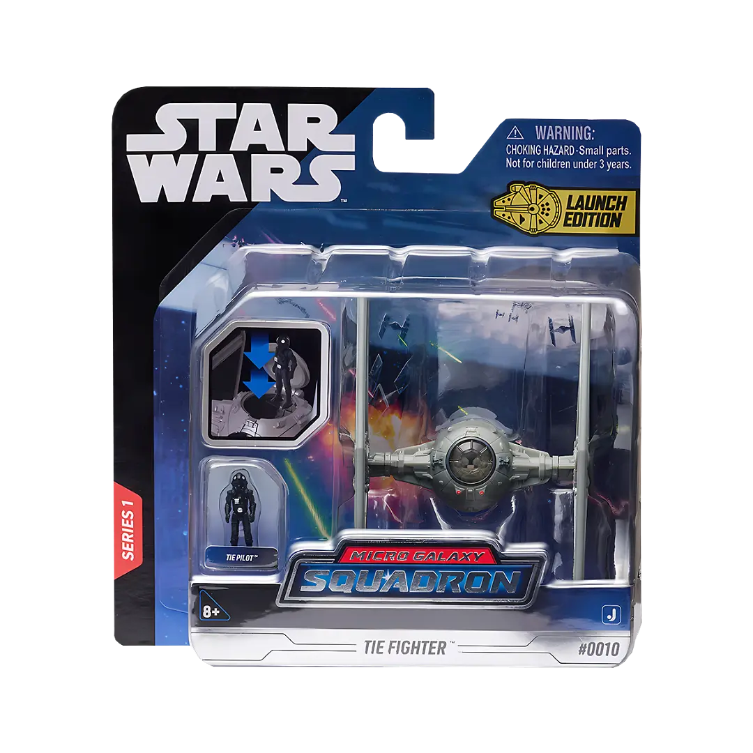 Jazwares: Star Wars - TIE Fighter Grau - Raumschiff 8cm (inklusive 1er Spielfigur)