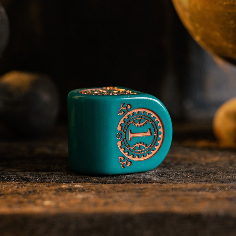 Q Workshop | Steampunk Clockwork - Nautical Apparatus | Modern Dice Set