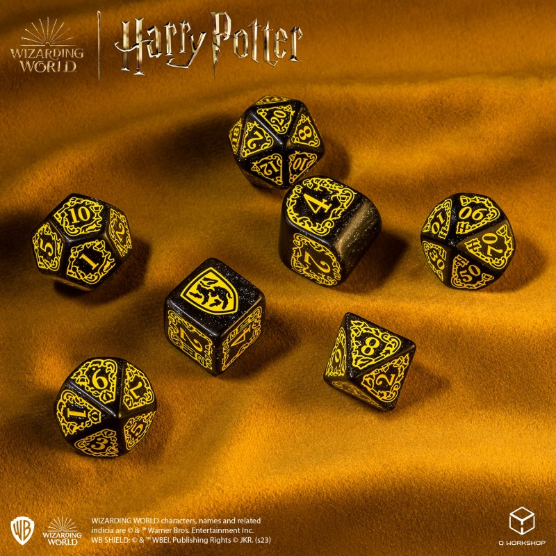 Q Workshop | Hufflepuff | Harry Potter Modern Dice Set